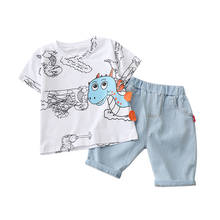 Baby Boys Clothes Summer Cotton Children Leisure Cartoon Printed T Shirts Shorts 2Pcs/sets Infant Kid Fashion Toddler Tracksuits 2024 - buy cheap