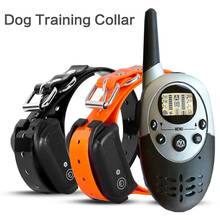 Coleira de treinamento para cães com controle remoto, recarregável, à prova d'água, 1000m, antilatidos, elétrica 2024 - compre barato