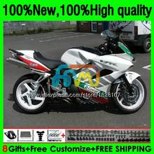 Перехватчик для HONDA VFR800RR VFR800 RR белый зеленый 02 08 09 10 11 12 152BS.64 VFR 800RR 2002 2008 2009 2010 2011 2012 обтекатель 2024 - купить недорого