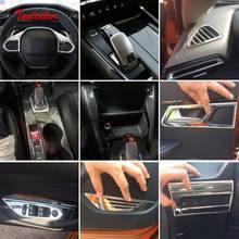 Tonlinker интерьерные литьевые детали панели наклейка крышки для Peugeot 2008 2019-21 Стайлинг автомобиля 1/4 шт. ABS/Металл Серебристый Матовый 2024 - купить недорого