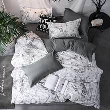 40 Bedding Set Duvet Cover Sets 3pcs Marble Super King Size Single Swallow Queen Black Comforter Bed Linens Cotton 200x200 2024 - buy cheap