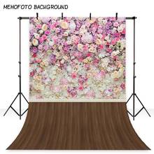 Brown Wood Floor and Rose Flower Photography Background Wedding Background Baby Shower Children Portrait Backdrops Photo Studio 2024 - buy cheap