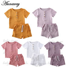 NEW 2020 Summer Toddler Kids Baby Boys Outfits Set Short Sleeve T-shirt Tops+Shorts Clothes Set 1-5Years 2024 - buy cheap