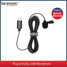 Micrófono de solapa Saramonic SR-ULM10/ULM10L, micrófono Lavalier USB actualizado para PC y MAC, 2M/6M USB-A ordenador portátil de escritorio 2024 - compra barato