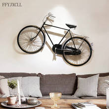 Creative 3D wrought iron wall decoration, retro bicycle home decoration, light industrial style living room bar restaurant 2024 - buy cheap