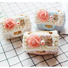 Monederos y bolsos de estilo coreano para niñas, monedero con perlas de princesa, bolso cruzado con flores de bebé, 2021 2024 - compra barato