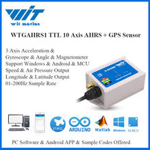 Witmotion wtgahrs1 10 eixos gps navegação posição velocidade rastreador sensor acelerômetro + giroscópio ângulo magnetômetro barômetro 2024 - compre barato