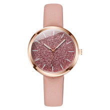 2020 новые модные роскошные женские часы с кожаным ремешком кварцевые наручные часы розовые милые простые женские часы montre femme reloj mujer 2024 - купить недорого