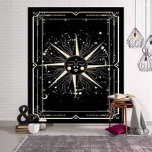 Tapiz de astrología, sol, luna, Tarot, colgante de pared, suministros de brujería antigua, decoración de habitación, tapiz psicodélico Celestial de tela 2024 - compra barato