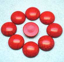 10pcs wholesale red turquoisee stone cabochons for charms earrings bracelets making  8mm 10mm 12mm 14mm 16mm 18mm 20mm 25mm 2024 - buy cheap