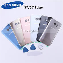 Cubierta trasera de cristal para Samsung Galaxy S7 Edge G935, S7, G930, batería trasera, pegatina adhesiva, piezas de repuesto 2024 - compra barato
