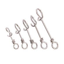 50Pcs/Bag Stainless Steel Connector Fishing Fastach Clips Fishing Snaps Swivel Rolling Quick Connection Accessories 2024 - buy cheap