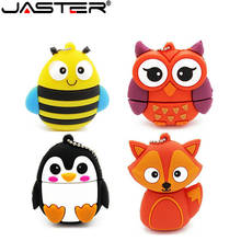 JASTER Fashion cute Animal Owl/Penguin/Fox/Bee usb 2.0 flash drive pendrive usb stick 64GB 32gb 4gb 8gb 16gb usb stick u disk 2024 - buy cheap