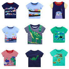 Boys Short Sleeve Cotton T-Shirt Kids Brand Dinosaur Car Design Cartoon T Clothes Children Short Sleeve O-neck Tops Clothing 2024 - buy cheap