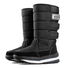 Large Size Winter Snow Boots Men Plus Velvet Warm Men Cotton Shoes Waterproof Non-Slip Thick High Tube Men Cotton Boots 46 47 2024 - buy cheap