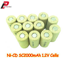 Batería de 1,2 V Sub C SC2000mAh NI-CD 10A 10C para destornilladores eléctricos, taladros, herramientas eléctricas para BOSCH, Hitachi, Makita 2024 - compra barato