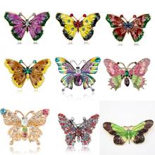 Fashion Handmade Animal Butterfly Brooch Butterfly Couple Crystal Brooch Rhinestone Men And Women Elegant Accessories Pin Brooch 2024 - buy cheap