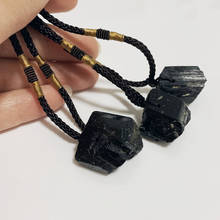 1pc Natural Crystal Black Tourmaline Stone Pendant Necklace Mineral Quartz Original Ore Specimen Women Men Enerny Necklace Gifts 2024 - buy cheap