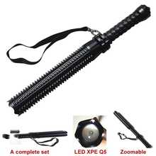 High Power Q5 Led Flashlight 3 Modes Self Defense Telescopic Baton Lamp Zoomable Torch for Emergency Tactical Lantern Spotlight 2024 - buy cheap