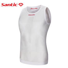 Santic Men's Base Layer Sleeveless Top Quick Dry Cycling Undershirt MTB Bike Vests Compression Bicycle Sport Clothing Asian Size 2024 - купить недорого