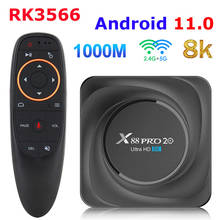 Dispositivo de TV inteligente X88 Pro 20 RK3566, decodificador con Android 11, WiFi 2,4G/5G, 1000M, compatible con reproductor multimedia 4K, 8K, 4G, 32GB, 64GB, vs X88PRO 10 2024 - compra barato