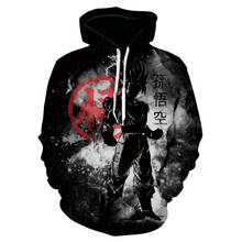 Anime 2021   Goku Printed Hoodies Men Women 3D Hooded Sweatshirts Jackets Pullover Fashion Tracksuits Streetwear Out Coat 2024 - buy cheap