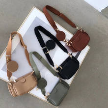 Fashion Three-piece Set PU Leather Shoulder Bag Casual Crossbody Bags Women Messenger Handbags Totes Bag Evening Clutch Purse 2024 - buy cheap