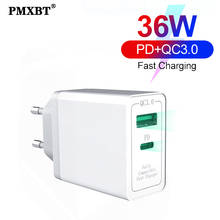 36W USB Charger Quick Charge 4.0 3.0 PD Fast Charger US EU UK Plug Phone Adapter Supercharger For iPhone 11 Xiaomi Huawei USBC 2024 - buy cheap