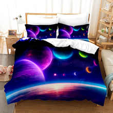 Space Galaxy Bedding Set Bedspread Single Twin Full Queen King Size Sky Milky Way Planet Bed Set Children's Kid Duvetcover Set 1 2024 - buy cheap