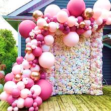 96/160PCS Rose Red And Pink Balloon Arch Baby Shower Balloon Girl 1st 2nd Birthday Party Decor Kids Globos Ballon Wedding Baloon 2024 - buy cheap