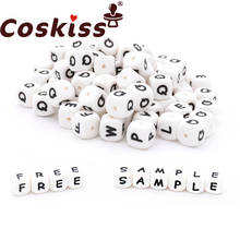 Coskiss 12mm 20pc Silicone Letter Beads Alphabet Letter Beads Food Grade Silicone Beads DIY Teething Necklace Nursing Beads 2024 - buy cheap