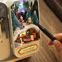 Cute Room Diy Dollhouse Furnitures Box Theatre DIY Model Miniatures Wooden Doll house Toys For children Countryside Notes gift 2024 - buy cheap