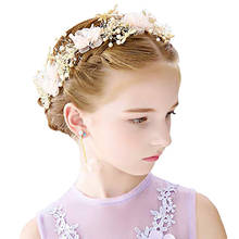 Floral Princess Wedding Headpiece Dried Flower Headband Dragonfly Tiara Hair Accessories For Women And Girls And Bridal Wedding 2024 - buy cheap