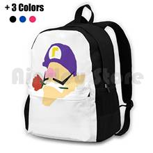 Mochila minimalista para senderismo al aire libre, impermeable, para acampar, viajar, Waluigi, Meme, Memes, juegos divertidos, videojuegos, Smash Brothers 2024 - compra barato