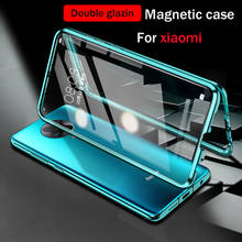 360 Magnetic Adsorption Metal Case For Xiaomi Redmi Note 10 9 9A 9C 9S 8 8T 8A 7 K20 9T Pro Poco X3 NFC Double-Sided Glass Cover 2024 - buy cheap