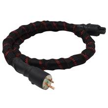 Cable de alimentación de CA de 23MM, conector de Audio Hifi, OFC, chapado en oro/rodio/Cobre 2024 - compra barato