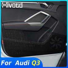 Hivotd For Audi Q3 2020 2019 Accessories Car Door Anti Kick Pad Stickers Protection Carbon Fiber Inner Door Side Edge Film Parts 2024 - buy cheap