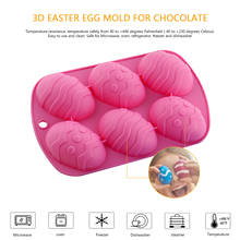 6 Cavity Easter Egg Shaped Silicone Baking Mold 3D Cake Mold Muffin Chocolate Cookie Baking Mould Pan Ice Mousse Cake Moulds 2024 - buy cheap
