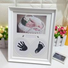 Baby Photo Frame Handprint Footprint Imprint Kit Newborn Hand Inkpad Photo Frame Infant Footprint Baby Souvenirs Birthday Gifts 2024 - buy cheap