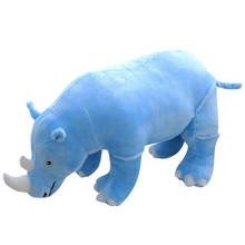 Искусственный креативный носорог, плюшевая игрушка, кукла, детское животное, мягкий подарок 2024 - купить недорого