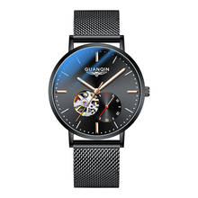 GUANQIN Mechanical Automatic Business Watch Men Top Brand Luxury Waterproof Skeleton Tourbillon Clock Man Relogio Masculino 2024 - buy cheap