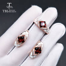 women Jewelry set natural Mozambique Garnet gemstone Fine Ring earring 925 sterling silver  for wife gift 2024 - buy cheap