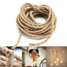 Cuerda eléctrica de cáñamo, tejido textil trenzado, línea de Luz Retro Para luces DIY, 1m, 3m, 5m, 10m, 2 núcleos 2024 - compra barato