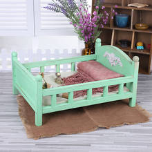 Wood Bed Crib Detachable Durable Cute Newborn Photo Props  Photography Gift Background Studio Childhood Posing 2024 - buy cheap