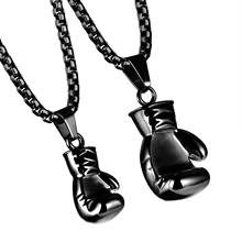 BONISKISS 2021 Hot Sale Gothic Couple Necklace Cool Cute Mini Boxing Glove Pendant Necklace High Quality Stainless Steel Jewelry 2024 - buy cheap