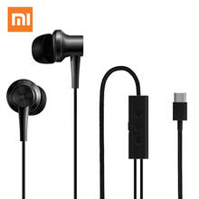 100% NOVO Xiaomi ANC Tipo-C Com Cancelamento de Ruído Fone de Ouvido Com Fio do Fone de ouvido Com Controle de MIC Para Xiaomi Max 2 Mi6 smartphones HD Híbrido 2024 - compre barato