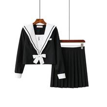 Новинка, комплект школьной формы с длинными рукавами в Корейском стиле для школьниц, школьная форма для школьниц, японская школьная форма для женщин 2024 - купить недорого