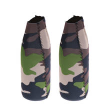 Neoprene camo garrafa de água cerveja refrigerador isolador chilling manga envoltório acolhedor 2024 - compre barato