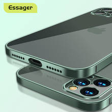 Чехол для телефона Essager для iPhone 12 11 Pro Max Mini X Xr Xs 8 7 Plus SE 2020 Ультратонкий чехол для задней панели из мягкого ТПУ прозрачный чехол 2024 - купить недорого