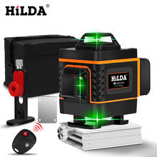 HILDA 3D/4D Laser Level Level Self-Leveling 360 Horizontal And Vertical Cross Super Powerful Green Laser Level 2024 - купить недорого
